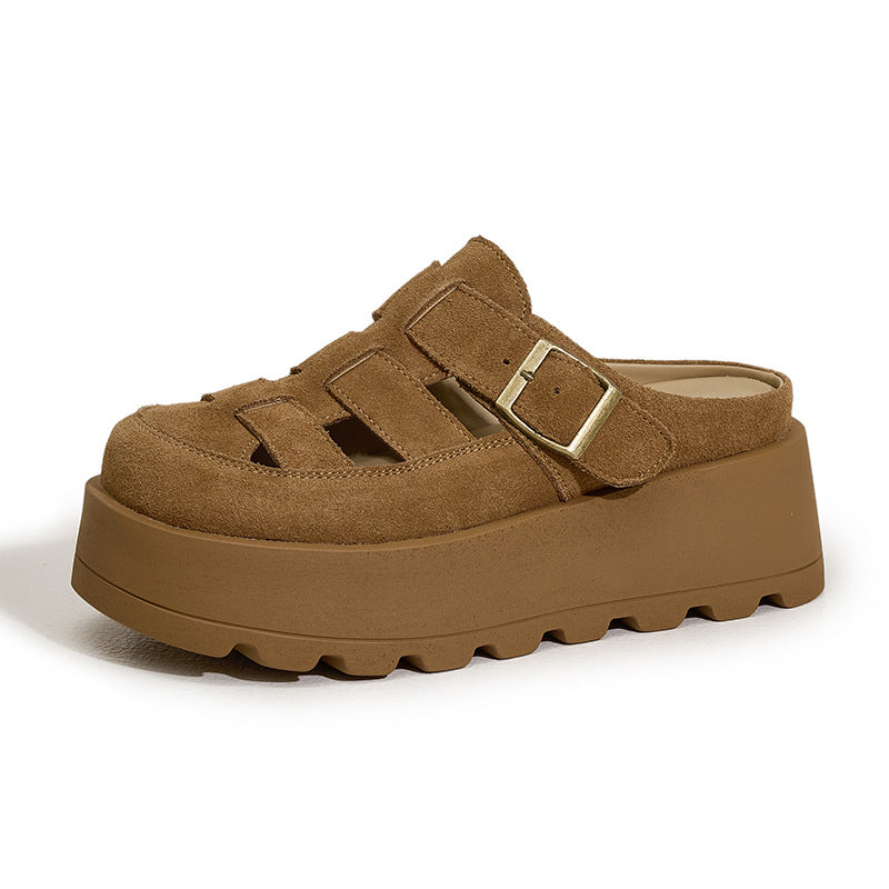 Women's Summer Closed Toe Half Outdoor Hole Sandals