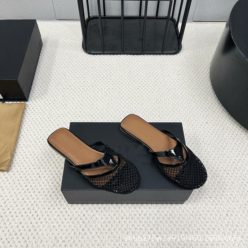 Women's Outdoor Summer Beach Genuine Flip-flops Flat Slippers