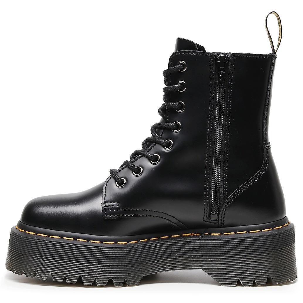Women's Thick Bottom Motorcycle Side Zipper British Boots