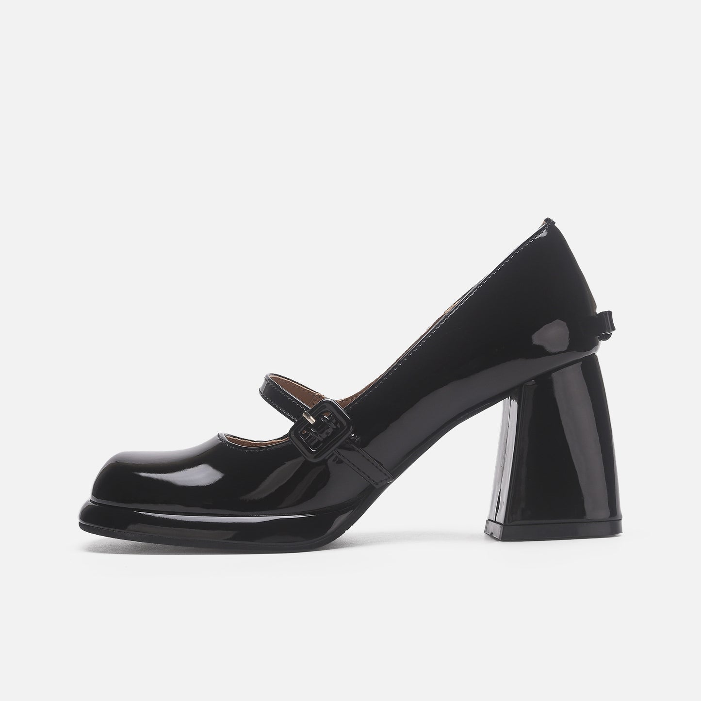 Women's French Style Retro Chunky Mary Jane Leather Shoes