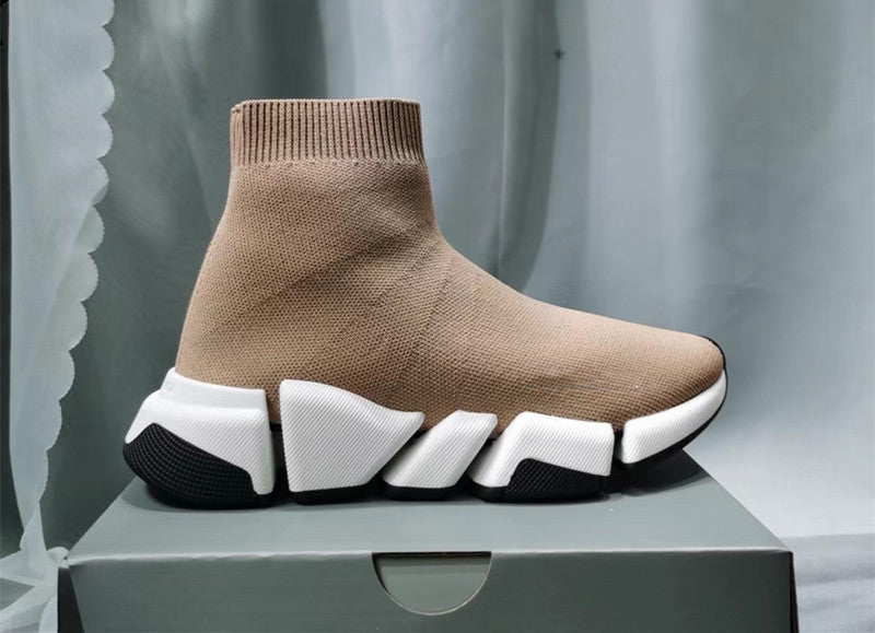 Women's & Men's Straight Comfortable Sock Knitted Fabric Couple Women's Casual Shoes