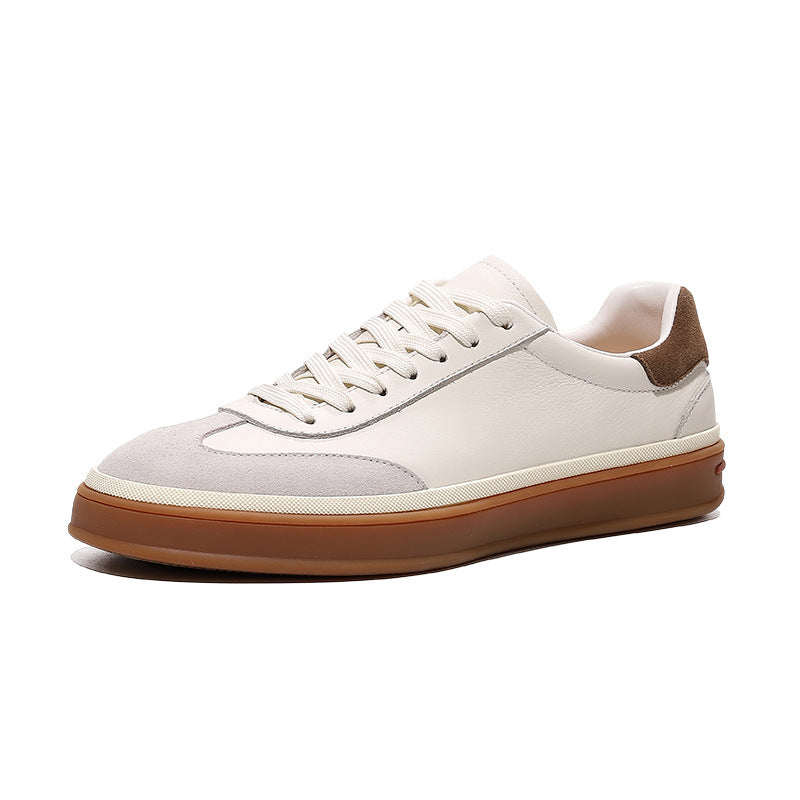 Men's German Training White Handmade Leisure Genuine Men's Shoes