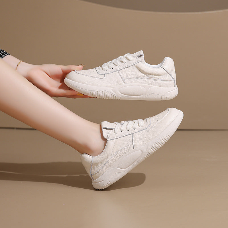 Women's Thin White Breathable Flat Retro Versatile Sports Women's Casual Shoes