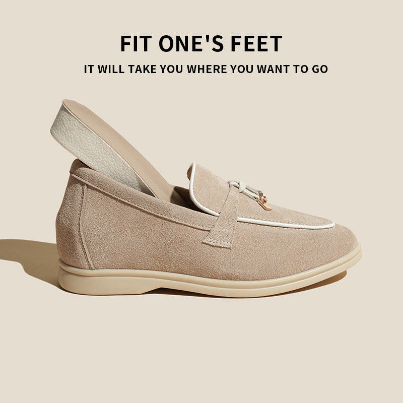 Women's Bottom England Style Comfortable Slip-on With Loafers