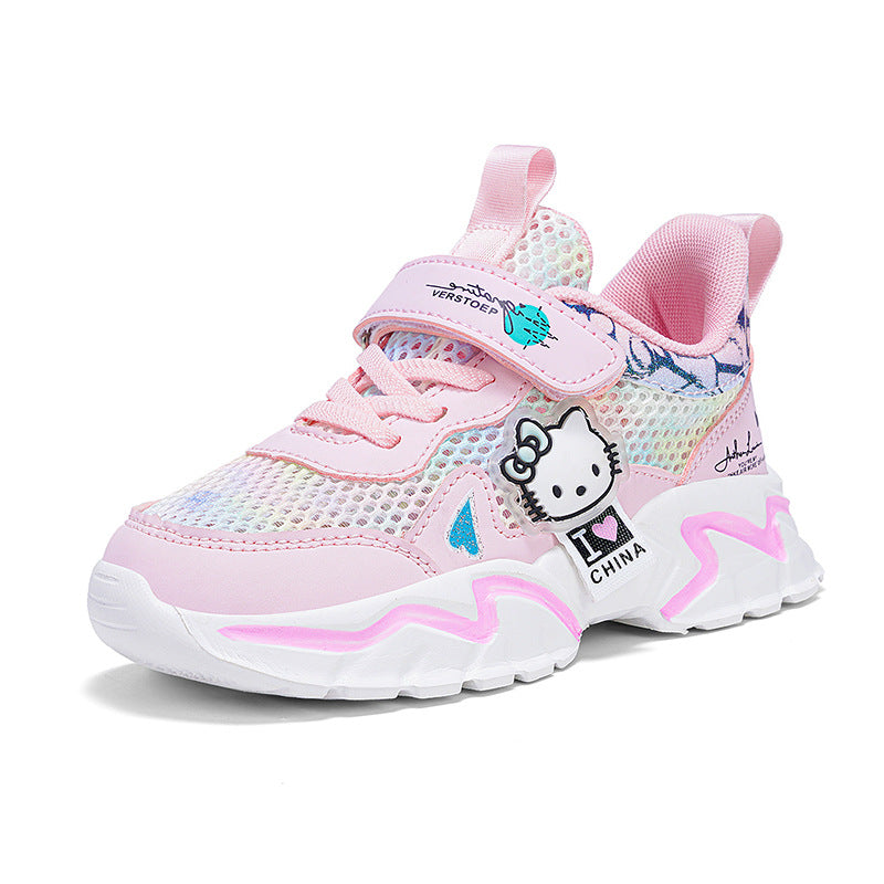 Children's Plus Cat Princess Waterproof Elder Running Kid's Sneakers