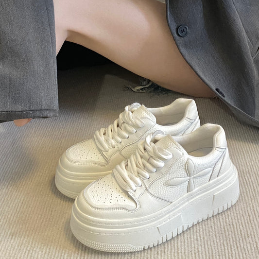Women's Soft Thick-soled White For Classic Style Slimming Increased Autumn Women's Casual Shoes