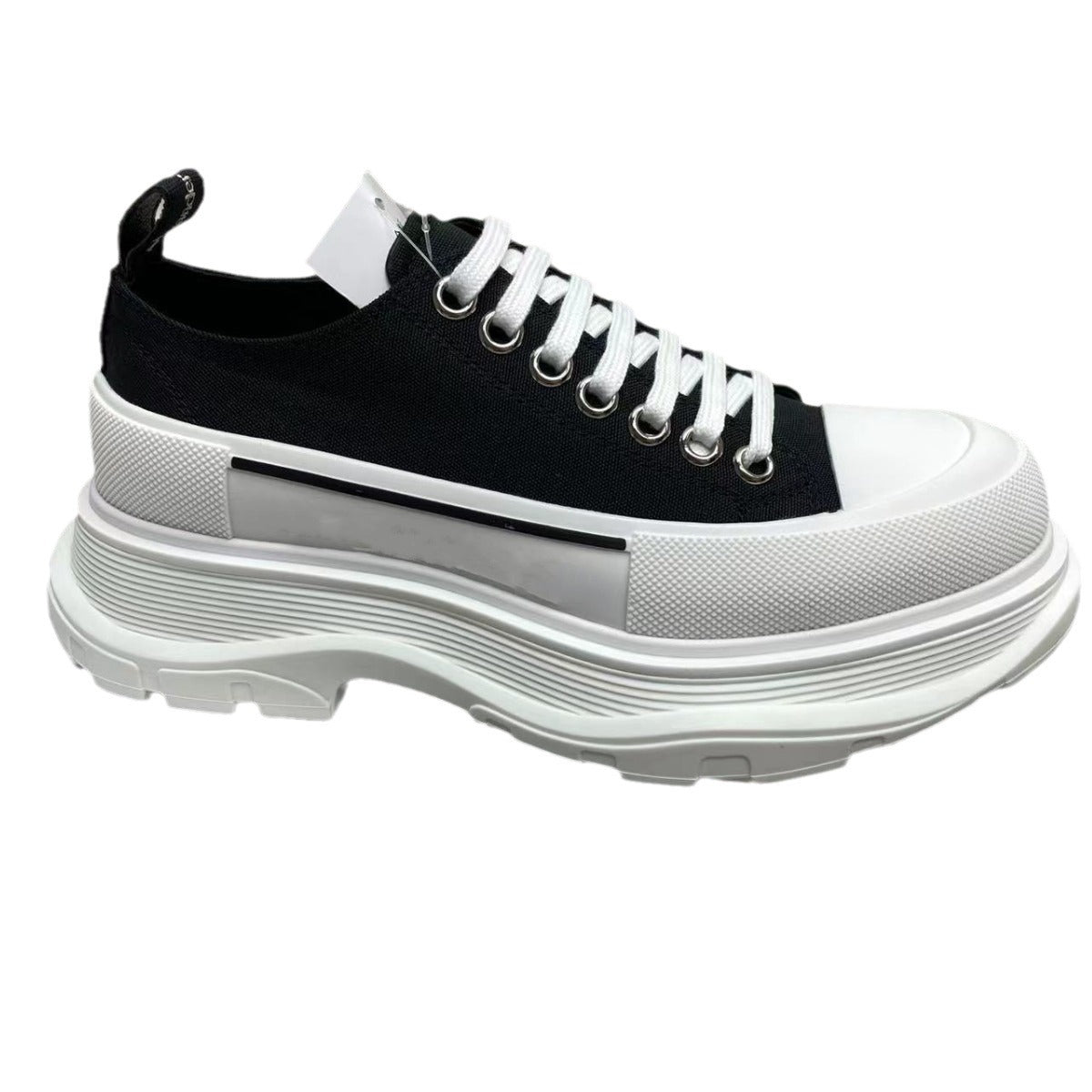 High Version Mcqueen Versatile Muffin Platform White Increased Women's Canvas Shoes