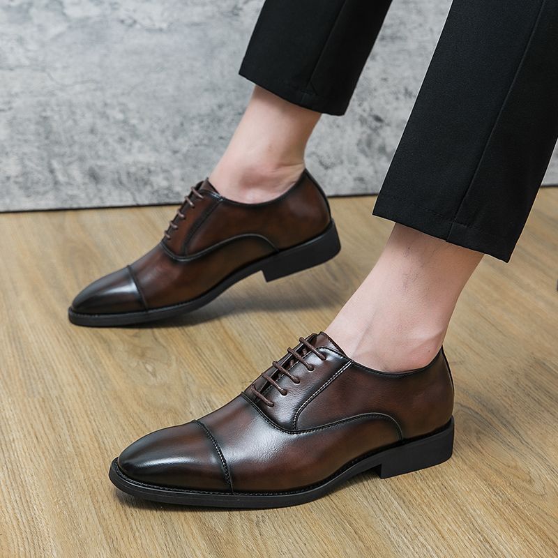 Men's Oxford Formal Wear Derby Wedding Height Men's Business Leather Shoes
