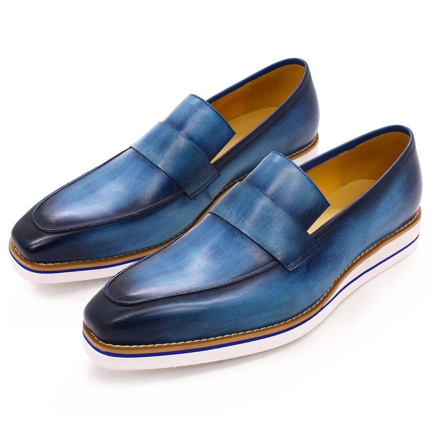 Men's Handmade Lightweight Comfortable Flat Slip-on Leather Shoes