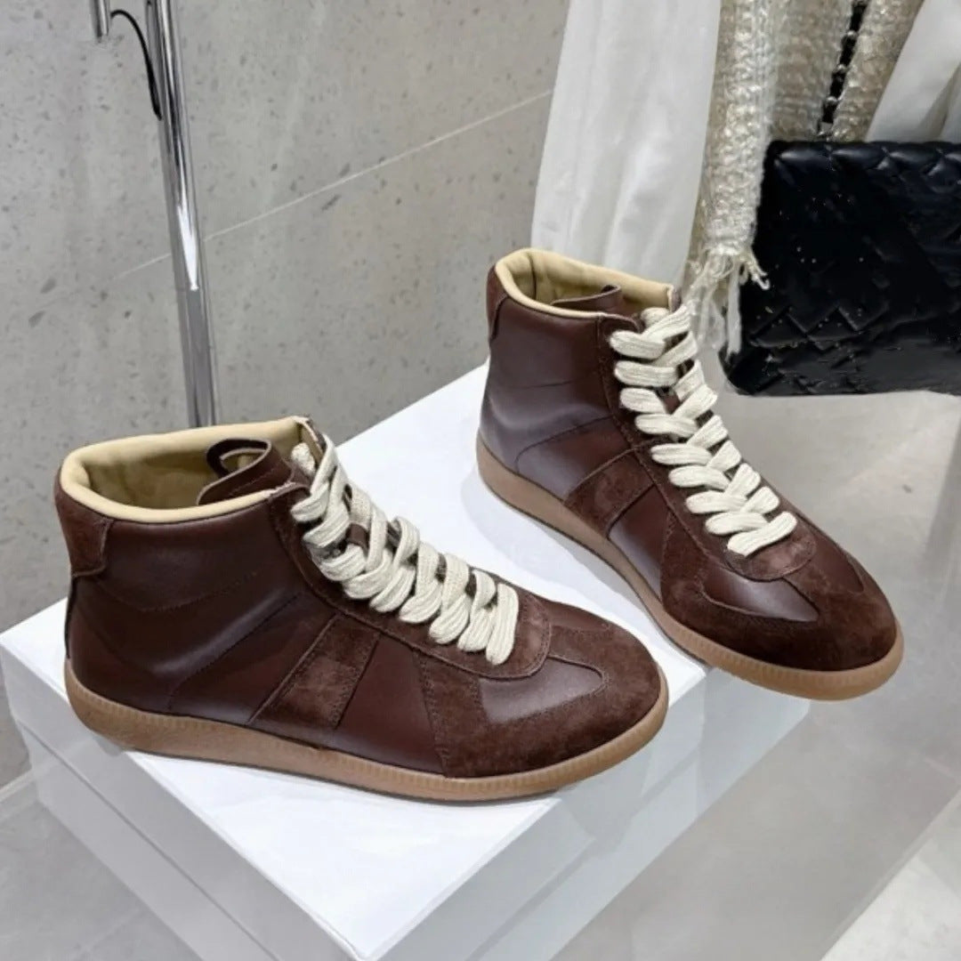 Women's & Men's German Training Genuine Cowhide Breathable Lovers Men's Board Shoes