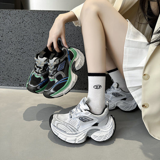 Women's Spring Paris Dad Height Increasing Platform Color Women's Sports Shoes
