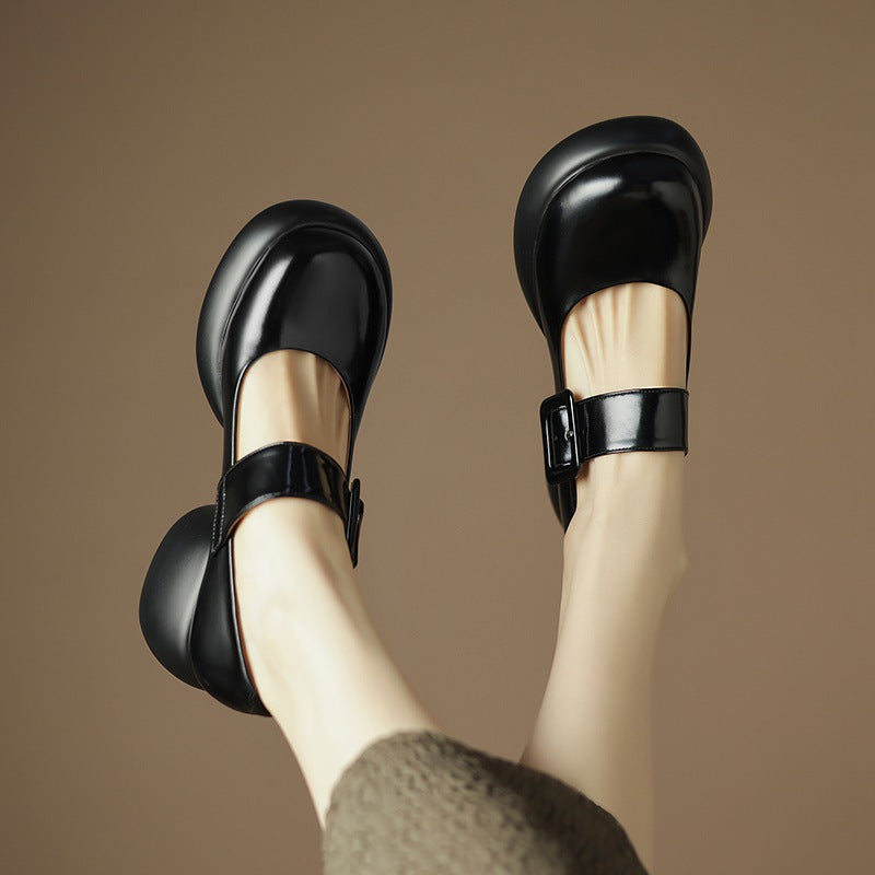 Women's Retro Platform Chunky Mary Jane Muffin Women's Fashion Shoes