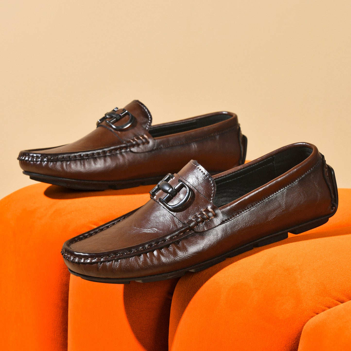 Men's Live Crocodile Pattern Lazy Driving British Men's Casual Shoes