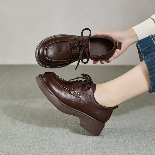 Women's Spring Pumps Genuine Inner Match Skirt Loafers