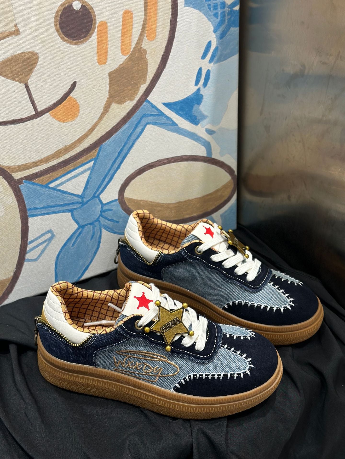 Toy Story Joint Name Thin Bottom Hand-made German Women's Board Shoes