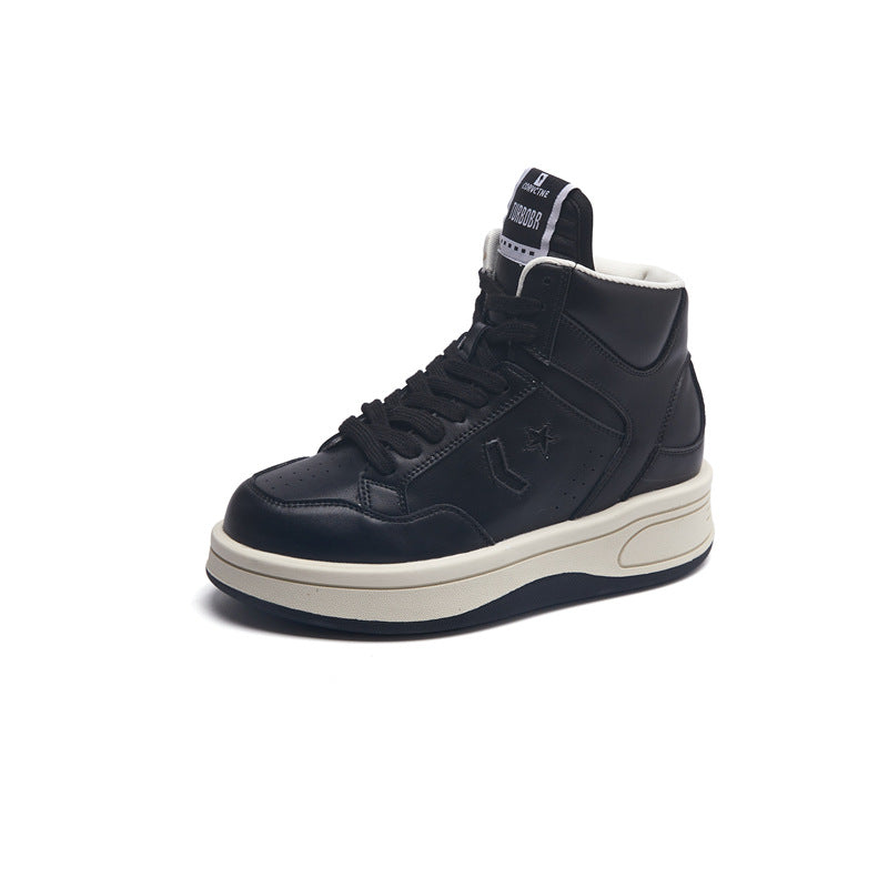 Women's Invisible Elevated Sports White Thick Bottom Sneakers