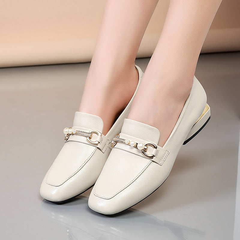 Women's Summer Thin British Style Thick Bottom Retro Lace Up Women's Shoes