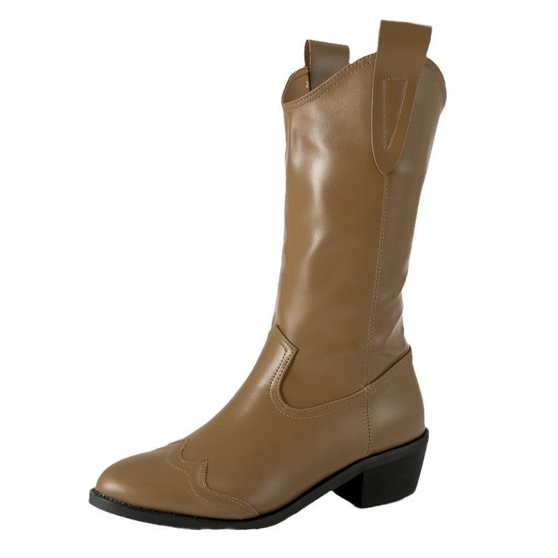 Women's Retro Pointed Sleeve Western Knight Comfortable Boots