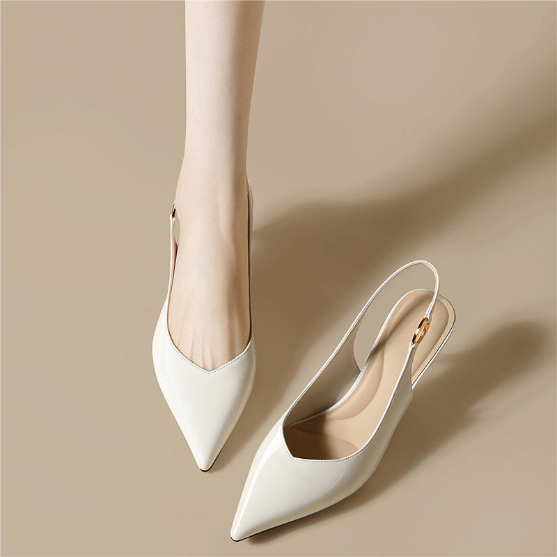 Women's French Style Temperament Pumps Pointed Stiletto Skirt Heels