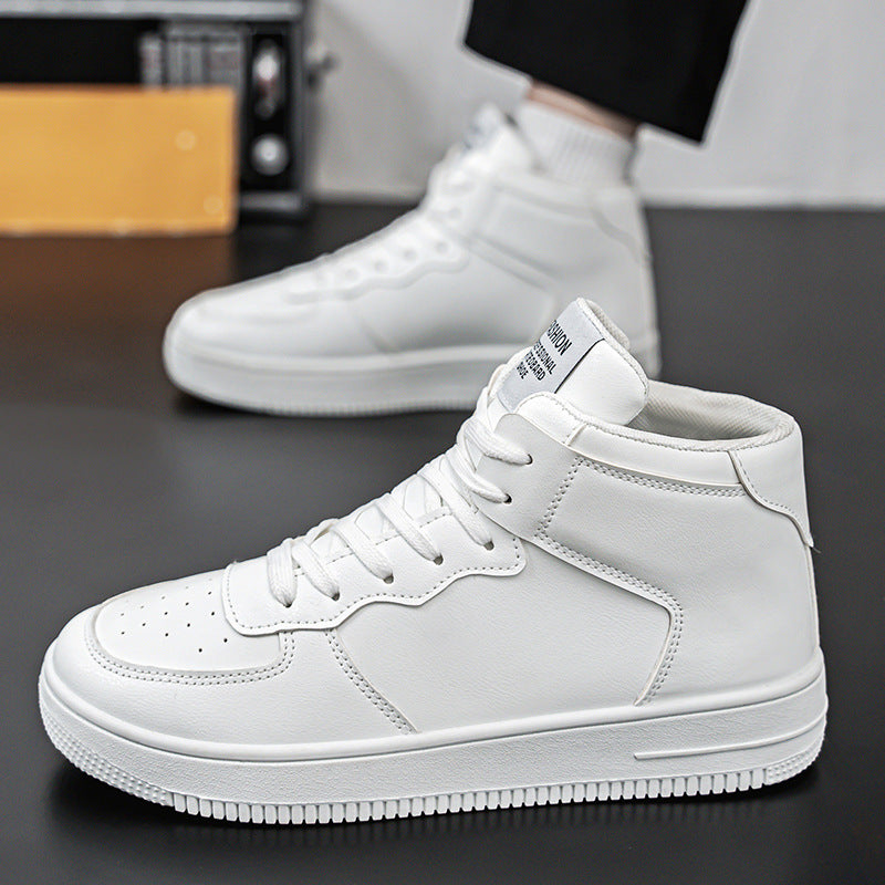 Men's High Top White Autumn Breathable Fashionable Sneakers