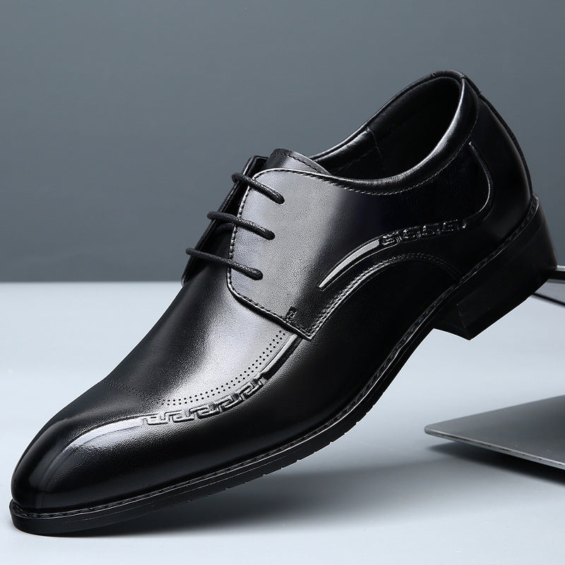 Men's Layer Cowhide Formal Wear Business Office Leather Shoes