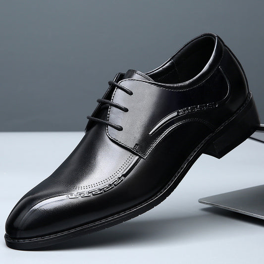 Men's Layer Cowhide Formal Wear Business Office Leather Shoes