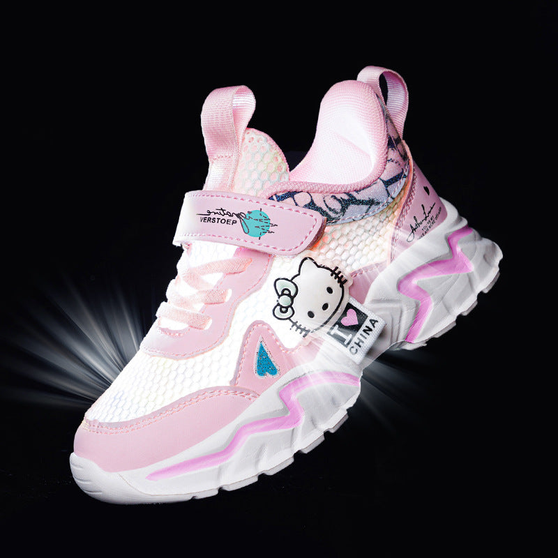 Children's Plus Cat Princess Waterproof Elder Running Kid's Sneakers