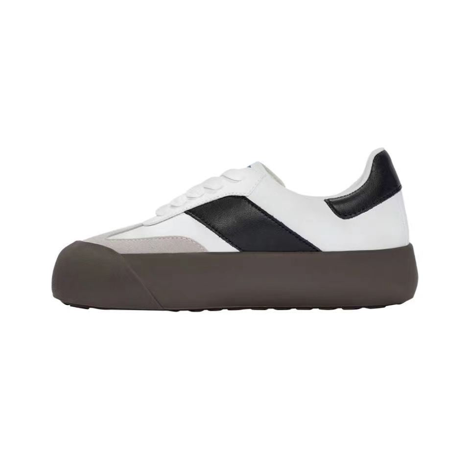 Women's Puffy Retro Platform Bread Moral Training Women's Board Shoes