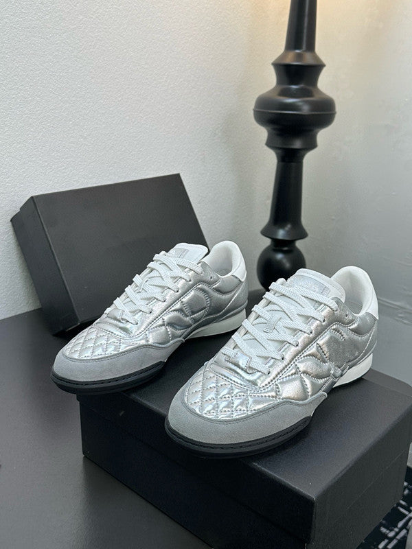 Classic Style Genuine Diamond Plaid German Training Lace Sneakers