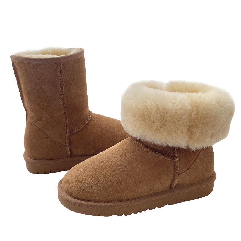 Women's Fur Winter Warm Thickened Wool Female Snow Boots