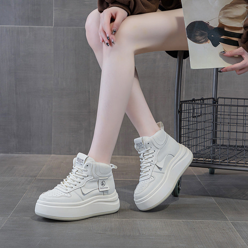 Women's Platform White Autumn Height Increased Fashion Women's Casual Shoes