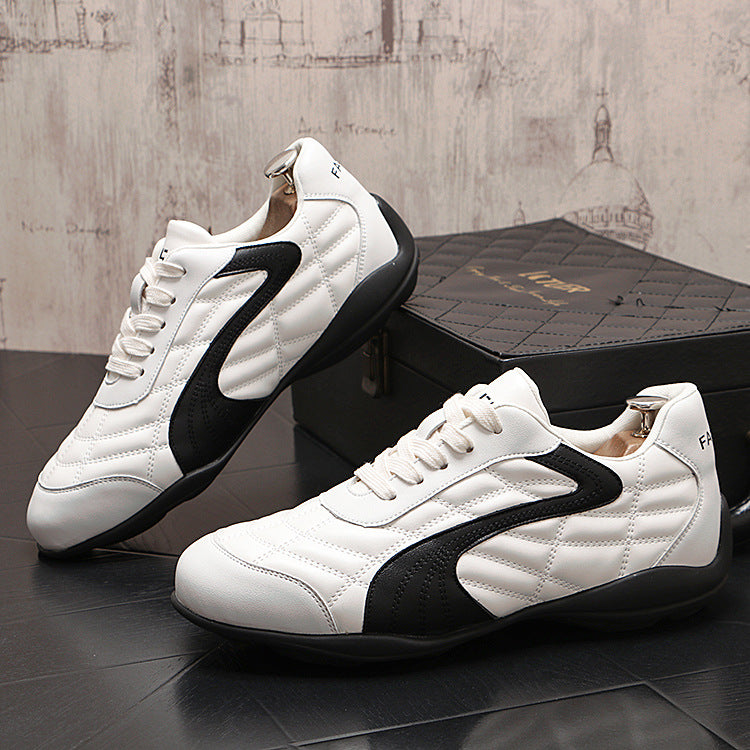 Men's Lightweight Running Comfortable Versatile German Training Male Black White Color Sneakers