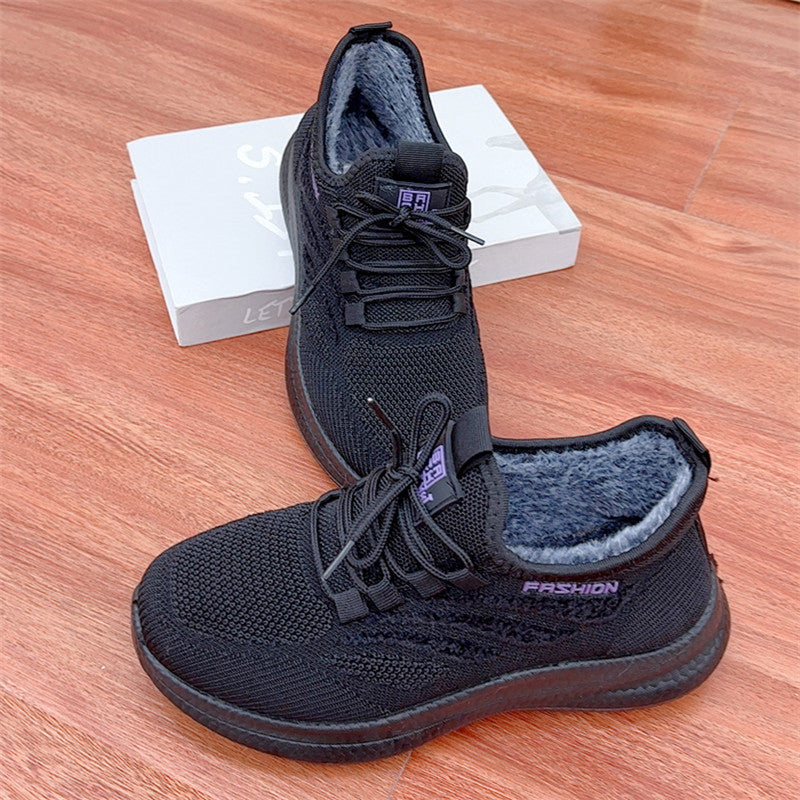 Women's Fleece Lined Padded Warm Keeping Sports Cotton Soft Bottom Women's Shoes