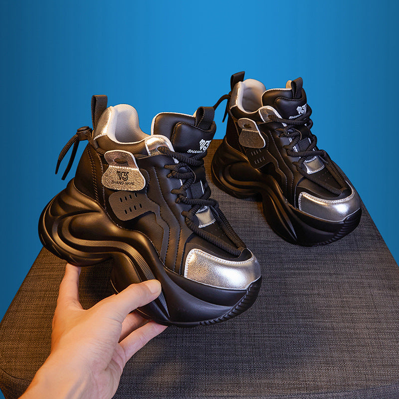 Women's & Men's Platform Dad Leisure Trendy Small Height Sneakers