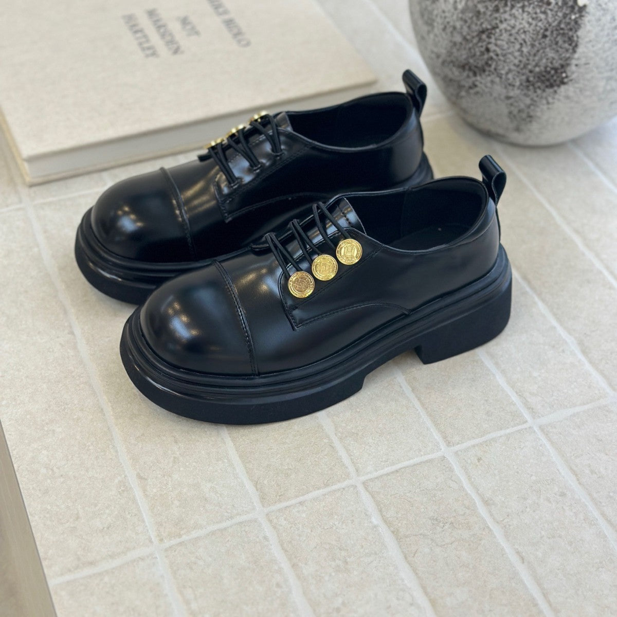 Women's Platform British Style Chunky College Uniform Women's Fashion Shoes