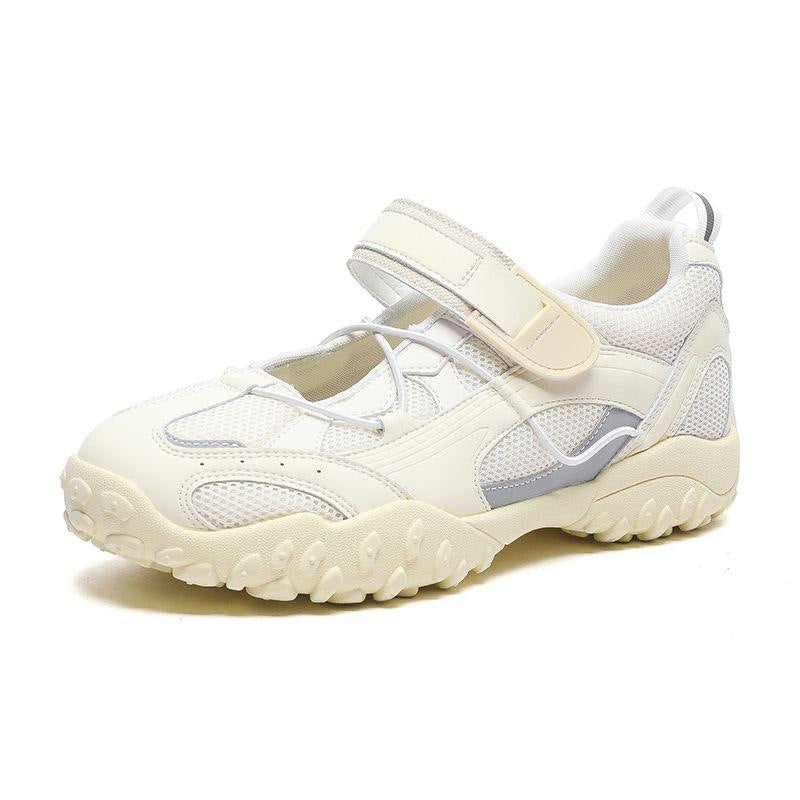 Women's Summer Velcro Mary Jane Breathable Sports With Hidden Ugly Women's Casual Shoes