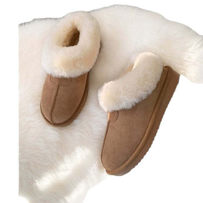 Women's Fur Integrated Thickened Warm Slugged Bottom Boots