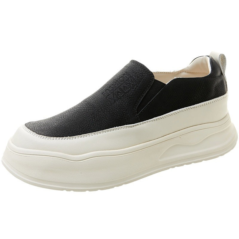 Women's Genuine Retro Platform British Versatile Flat Slip-on Women's Casual Shoes