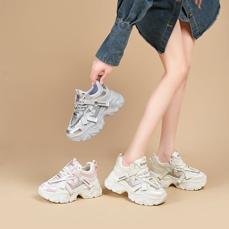 Women's Mesh Breathable Clunky Summer Fashion Platform Sneakers