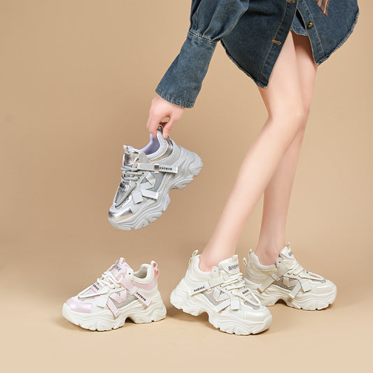 Women's Mesh Breathable Clunky Summer Fashion Platform Sneakers