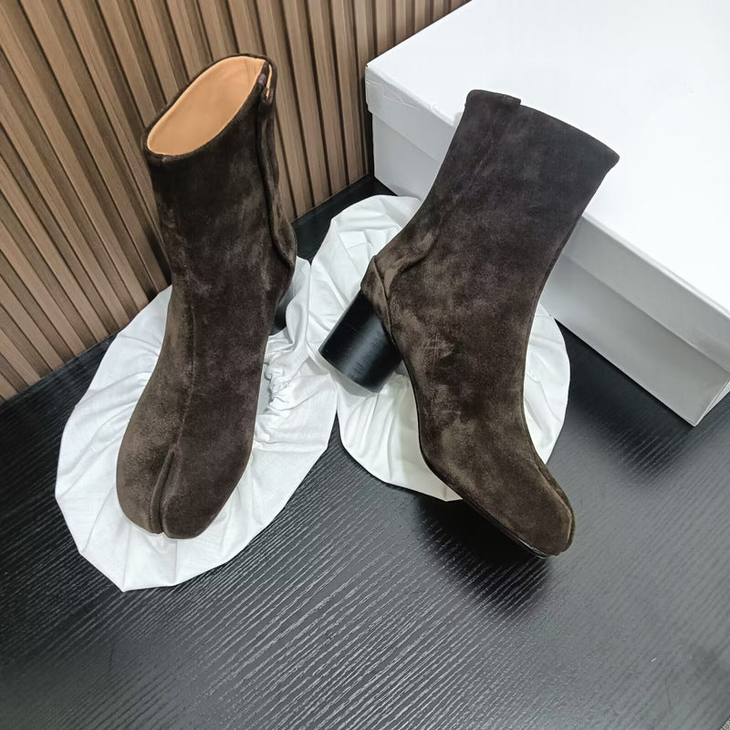 Women's Affordable Luxury Trotter Sheepskin Mid Chelsea High Women's Leather Boots