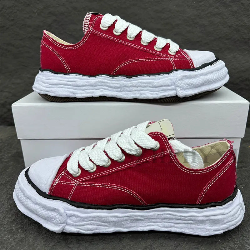 Women's & Men's Series Dissoed Thick Sole Increased Comfort Women's Canvas Shoes