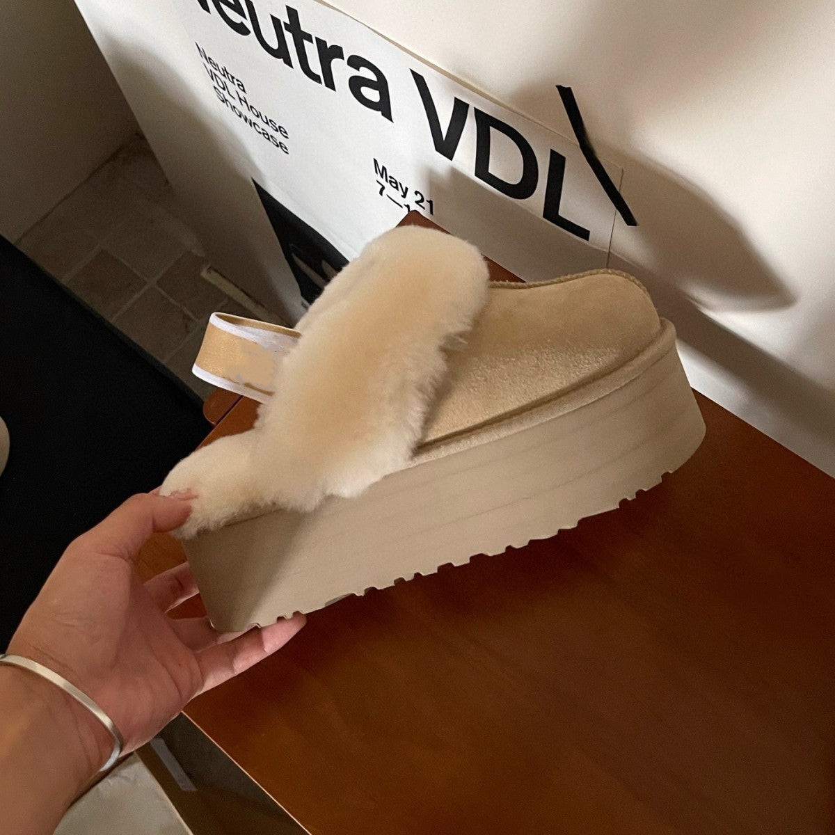 Bottom Height Increasing Ribbon Thick Star Thick-soles Slippers