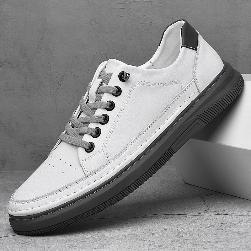 Glamorous Men's White Flat Fashionable Green Casual Shoes