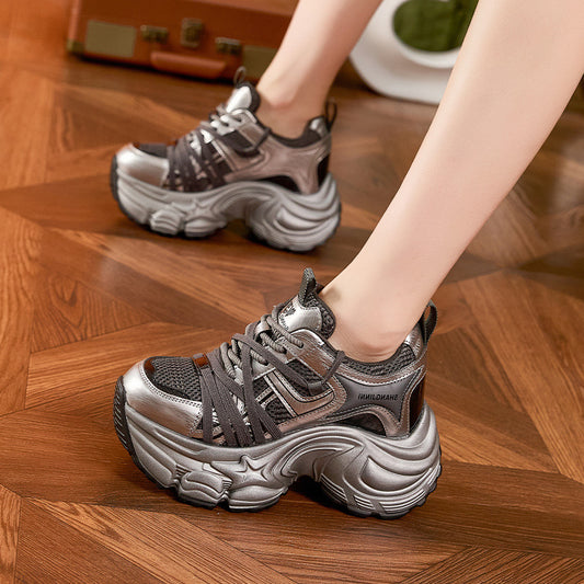 Women's Autumn Korean Style Fashionable Soft Bottom Height Sneakers