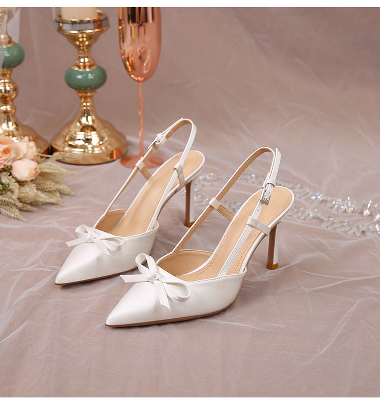 Summer Slingback Pointed Pumps Commuting Can Be Sandals