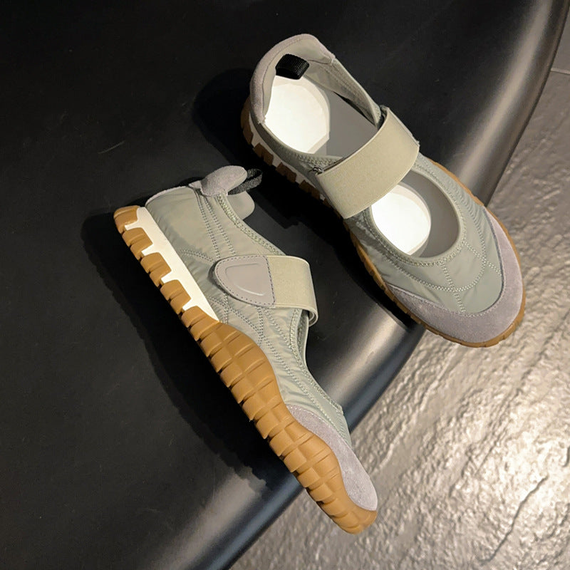 Women's Niche French Retro Velcro Outdoor Ballet Platform Mary Jane Fashion Women's Casual Shoes