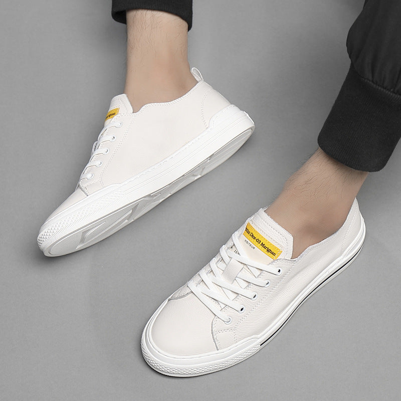 Men's Fashionable Trendy Versatile Breathable White Board Sneakers