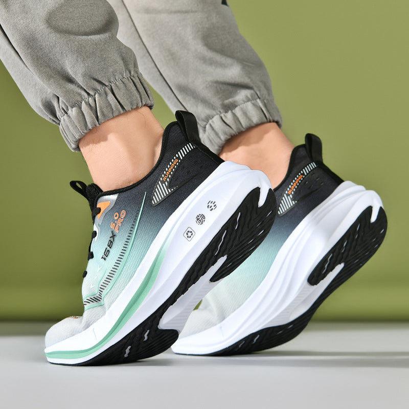 Men's Four Green Light Breathable Shock Absorption Sneakers
