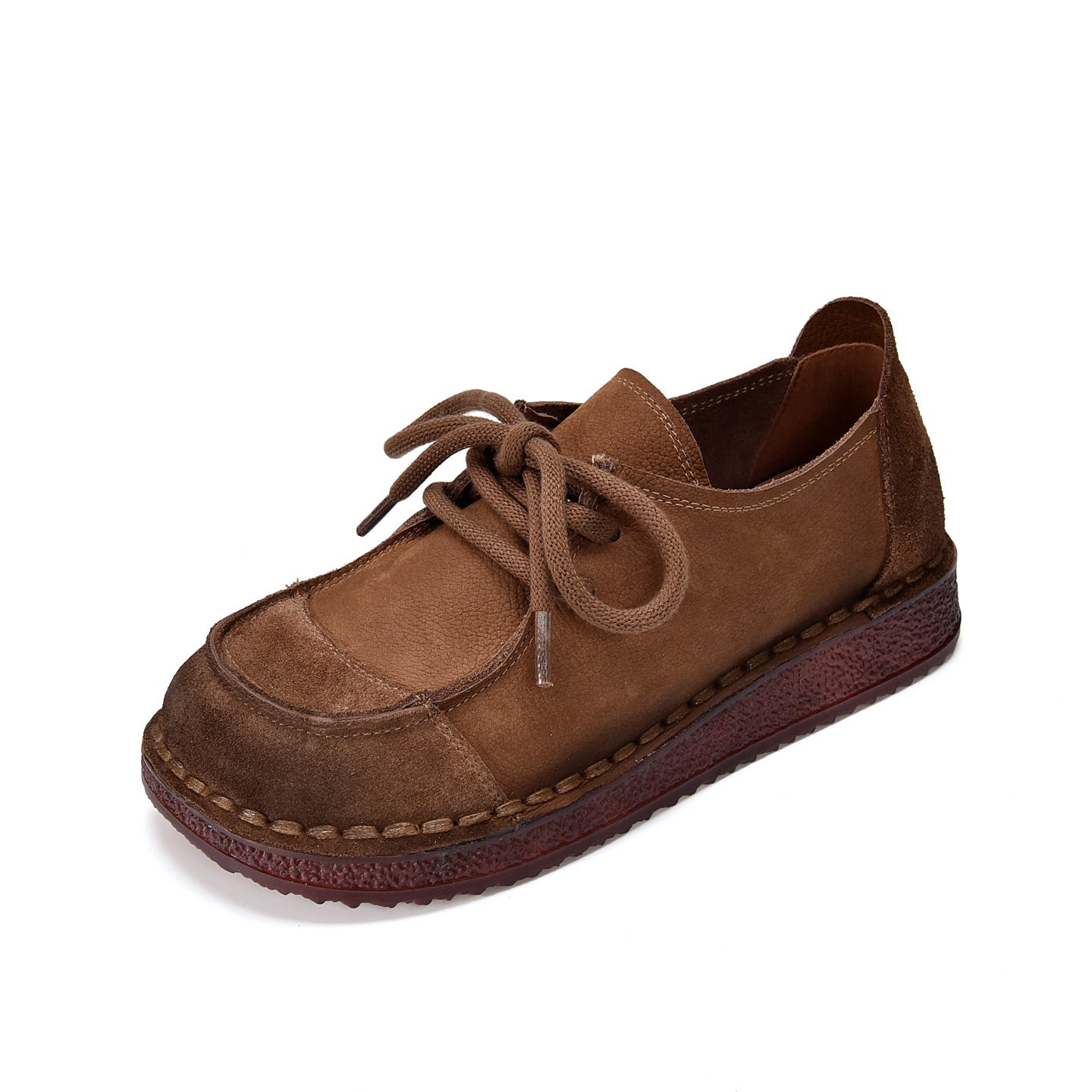 Women's First Layer Cowhide Handmade Retro Pumps Autumn Comfortable Soft Bottom Men's Shoes